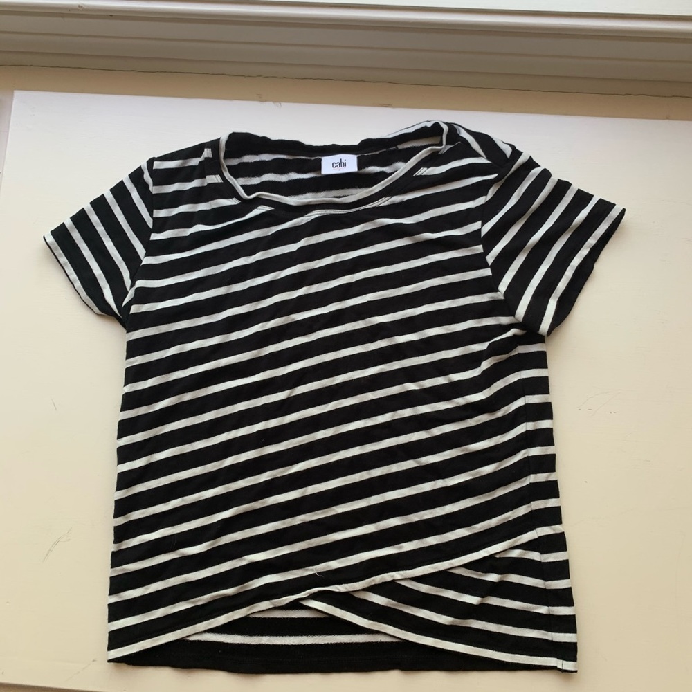 Mid cropped striped T-shirt